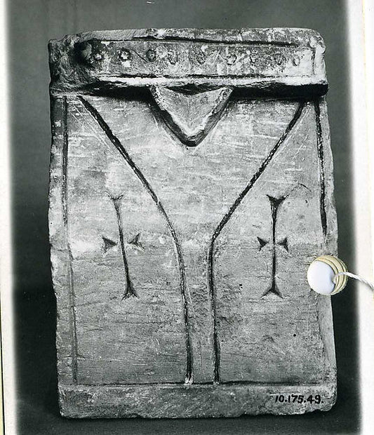 :Console with Incised Lines and Crosses 6th–7th century-16x12"(A3) Poster