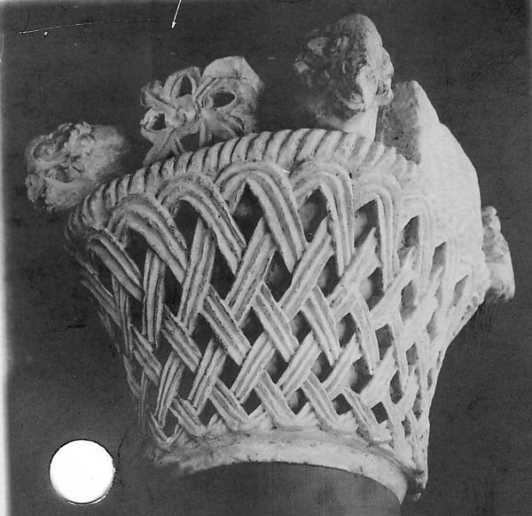 :Capital with a Basket-Weave Pattern and Rams’ Heads 5th–6th-16x12"(A3) Poster