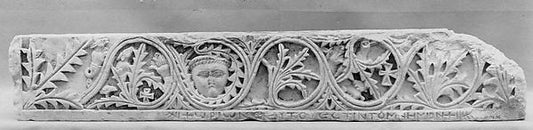 :Frieze with Acanthus Vines Birds Crosses and a Human Face 5-16x12"(A3) Poster