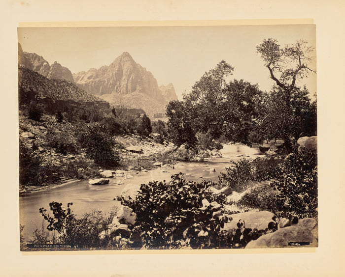 John K. Hillers:[Z]ion's Peak, Rio Virgen, Utah,16x12