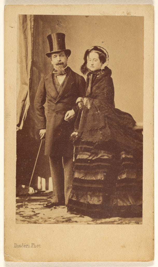 André Adolphe-Eugène Disdéri:Napoléon III et Eugénie, Poster Print Wall Art