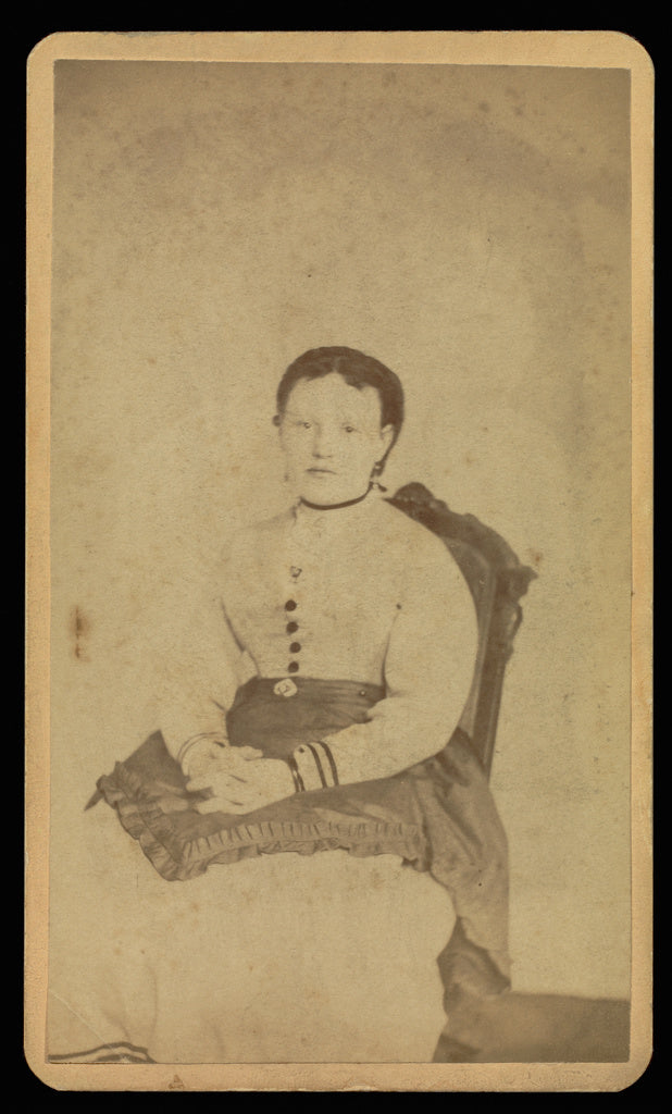 William H. Mumler:[Unidentified woman wearing a white dress , Poster Print Wall Art