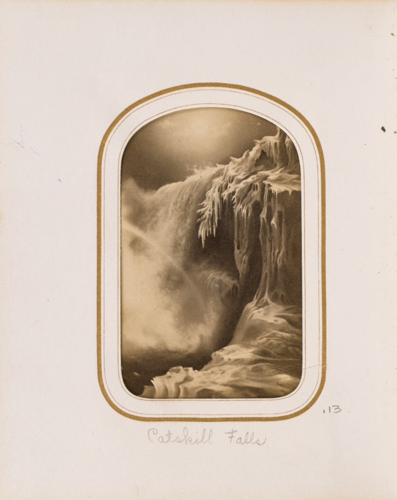 Unknown maker, American:[Painting of a frozen waterfall], Poster Print Wall Art