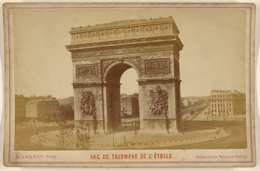 Ernest Ladrey:Arc de Triomphe de l'Etoile, Poster Print Wall Art
