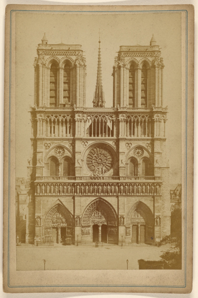 Unknown:[Notre Dame, facade], Poster Print Wall Art