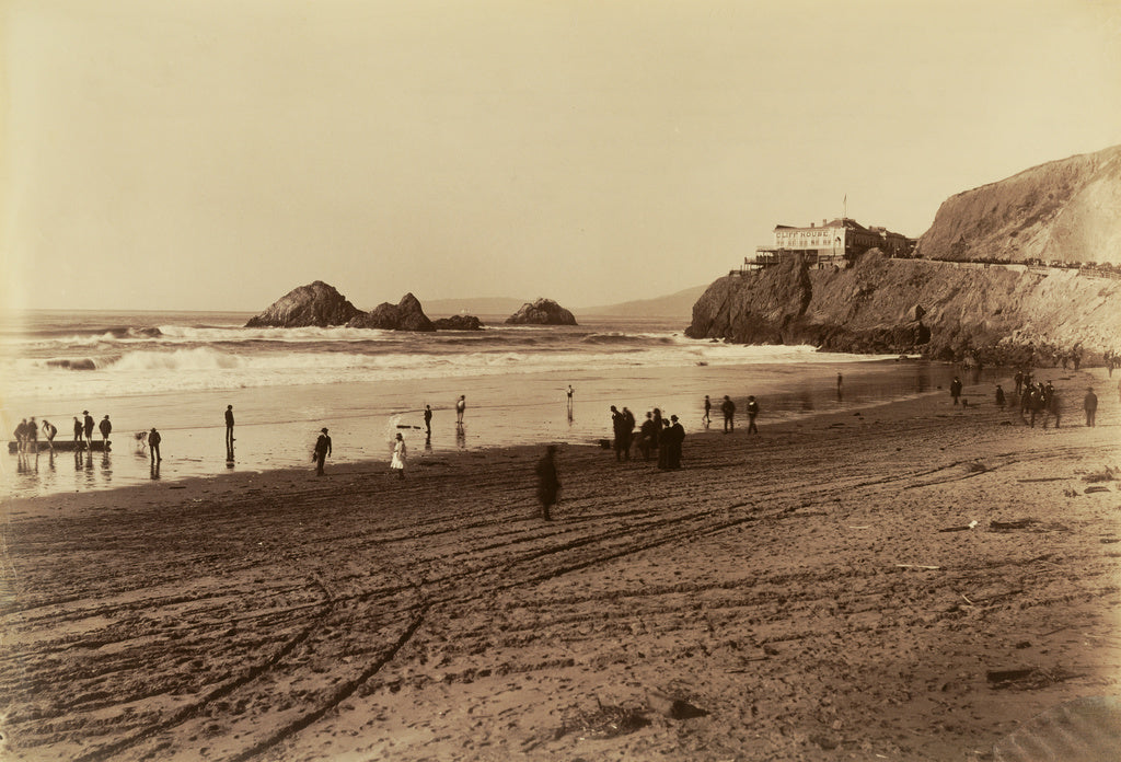 Carleton Watkins:The Cliff House, San Francisco, Poster Print Wall Art