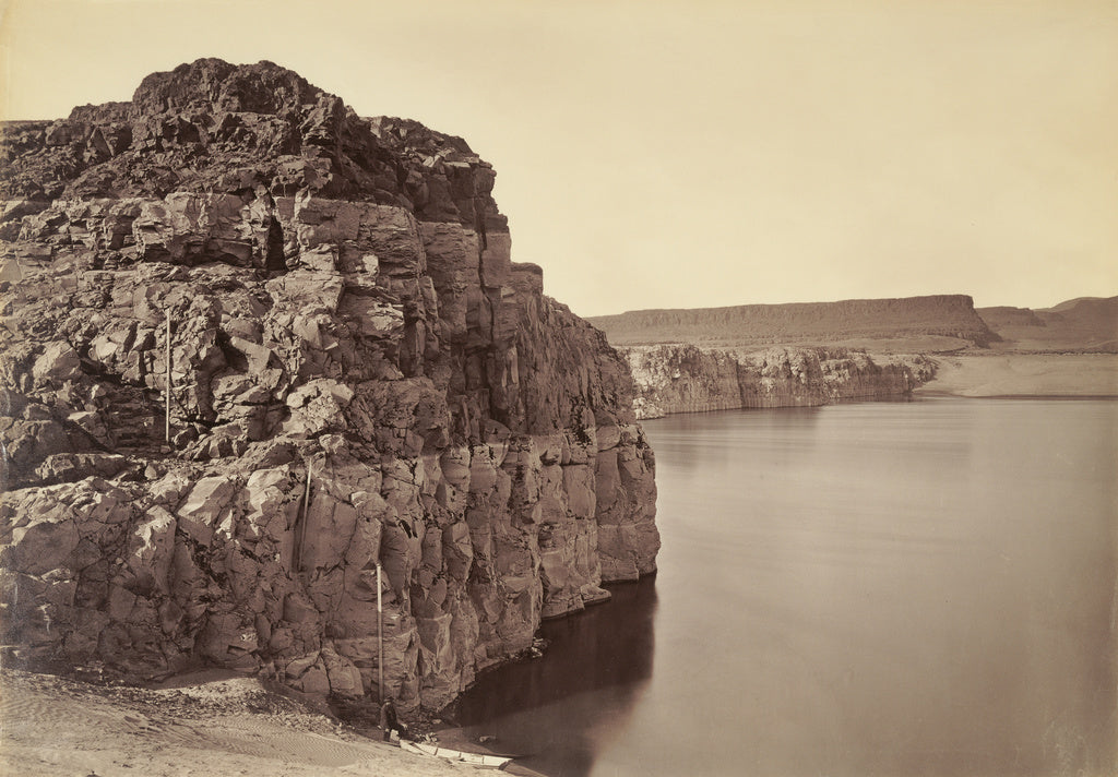 Carleton Watkins:[The Dalles, Extremes of High & Low Water, , Poster Print Wall Art