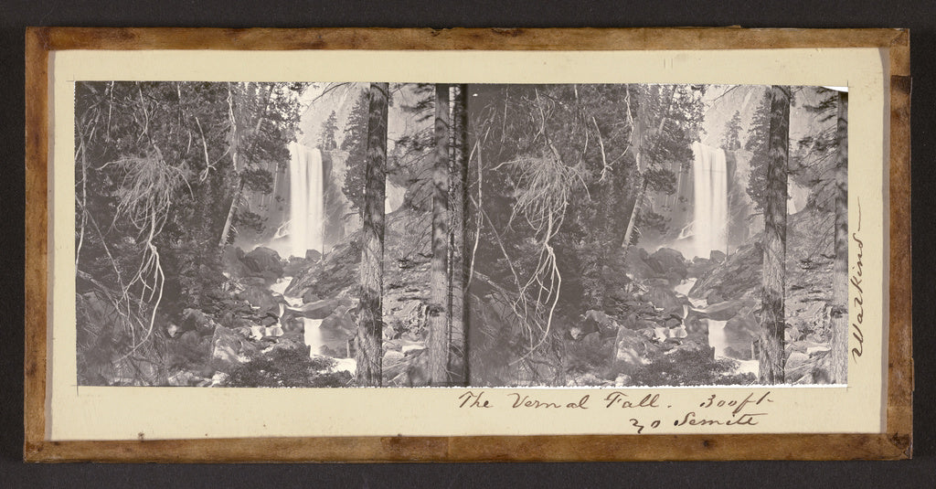 Carleton Watkins:The Vernal Fall. 300 ft. Yo Semite.,16x12"(A3)Poster