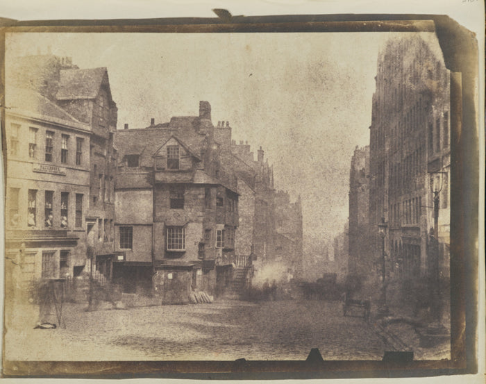 Hill & Adamson:[The High Street, Edinburgh, with John Knox's,16x12