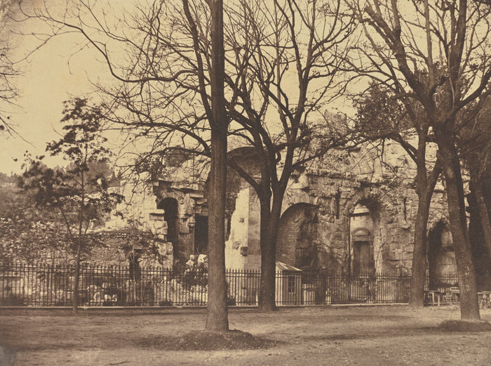 edouard Baldus:Nimes. Temple de Diane.,16x12