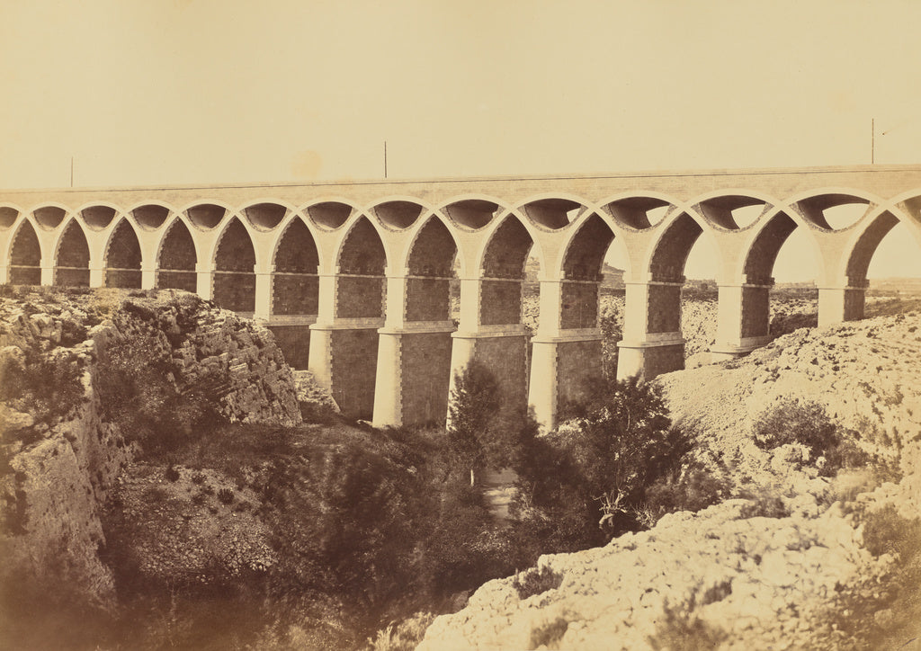 edouard Baldus:Viaduc de St. Chamas., Poster Print Wall Art