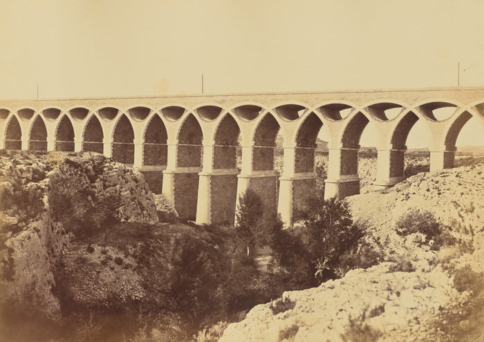 edouard Baldus:Viaduc de St. Chamas.,16x12