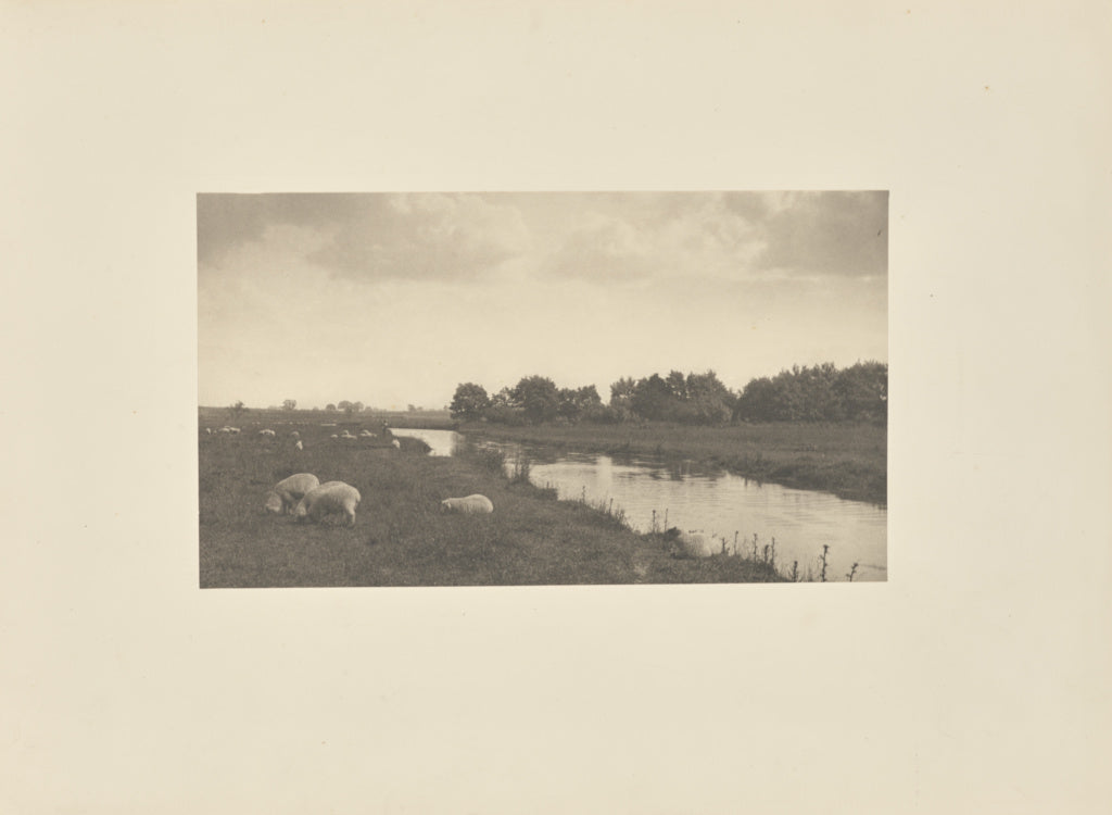 Peter Henry Emerson:On the River Bure, Poster Print Wall Art