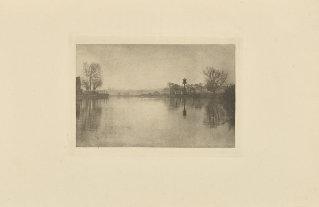 Peter Henry Emerson:A Waterside Inn, Poster Print Wall Art