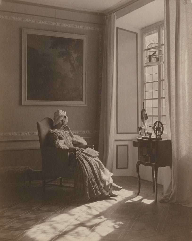 Guido Rey:[Interior with Seated Woman in Costume], Poster Print Wall Art