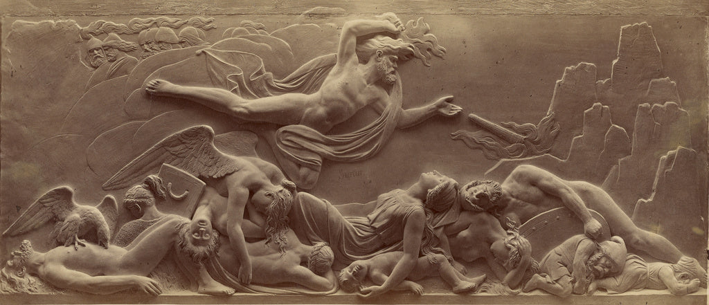 Ernst Alpers:[Surtur Hurls Fire], Poster Print Wall Art