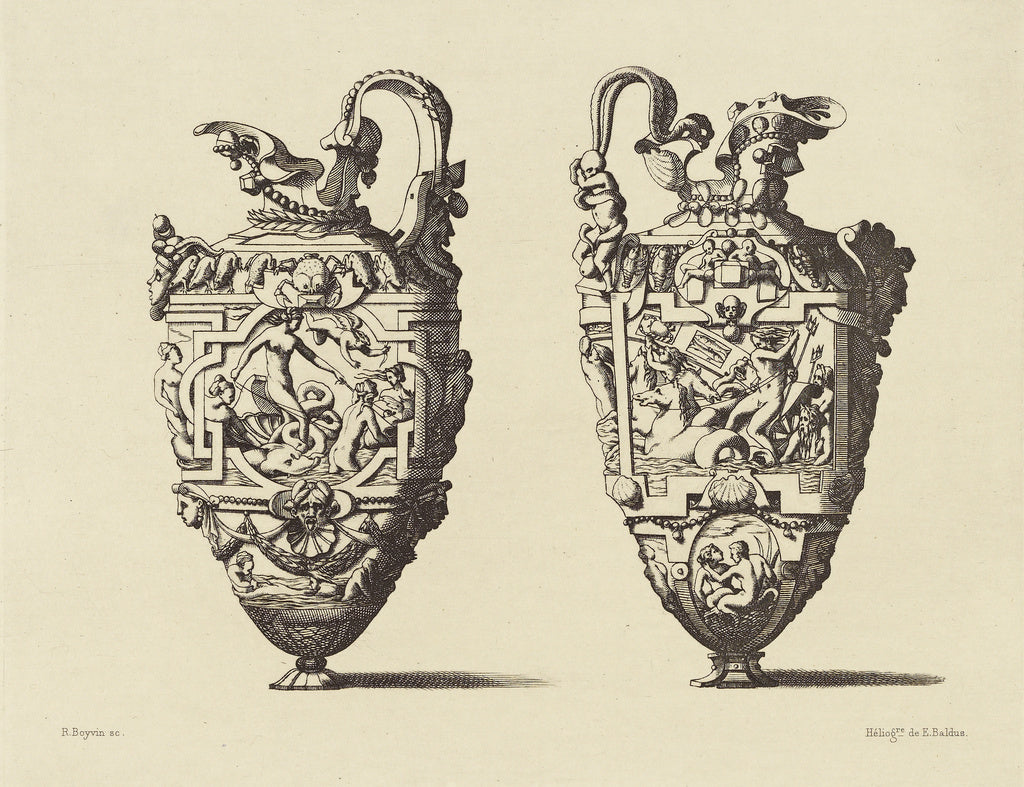 edouard Baldus:[Design for a Vase by René Boyvin], Poster Print Wall Art