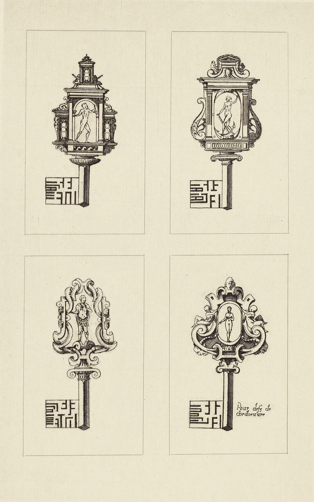 edouard Baldus:[Design for Keys by Androuet du Cerceau],16x12