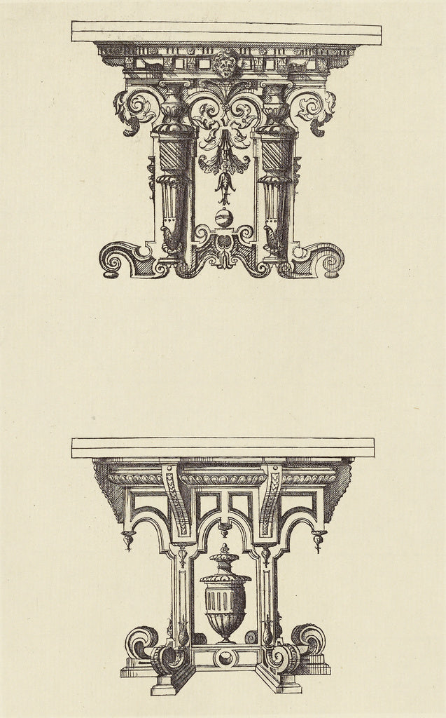 edouard Baldus:[Design for Tables by Androuet du Cerceau], Poster Print Wall Art