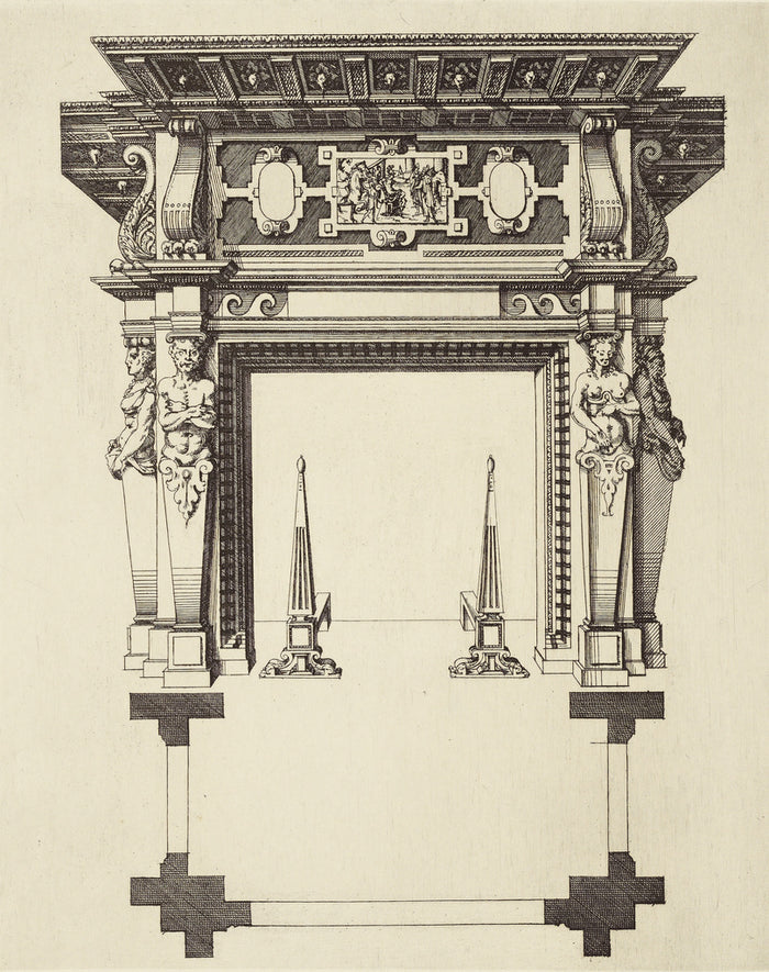 edouard Baldus:[Design for a Fireplace],16x12