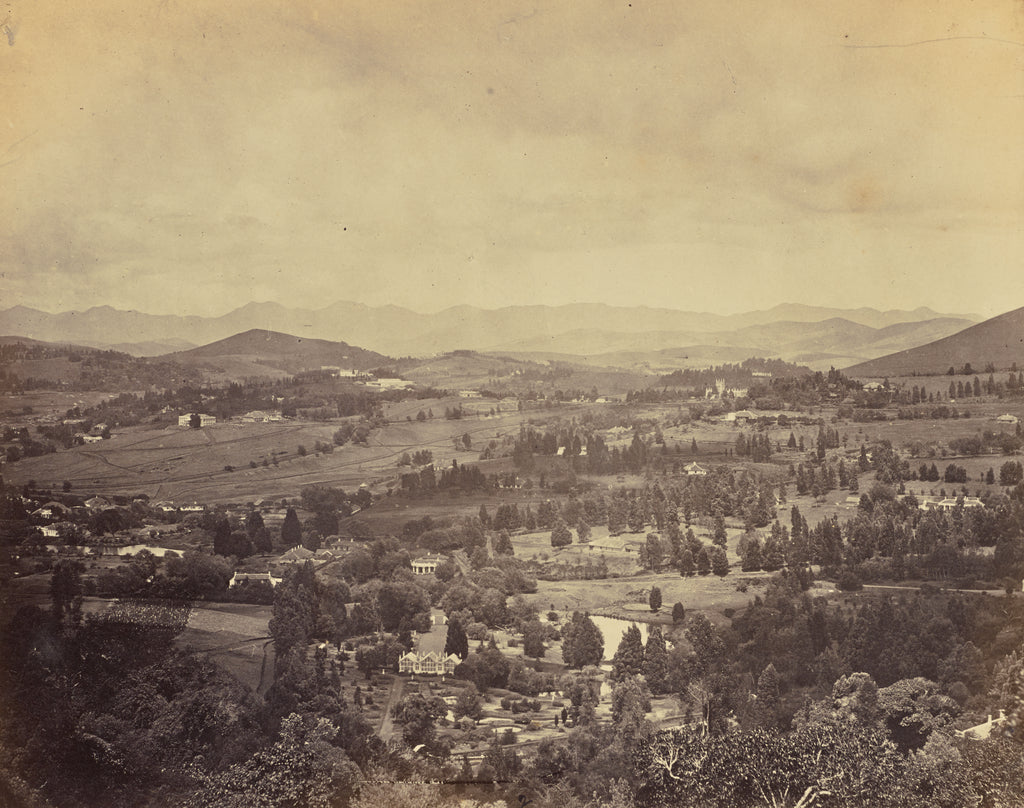 Unknown maker:Ootacamund from top of Government Gardens, Poster Print Wall Art