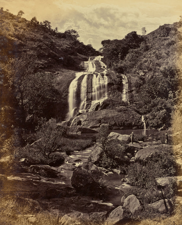 Unknown maker:Kulhulty Falls. Ootacamund,16x12