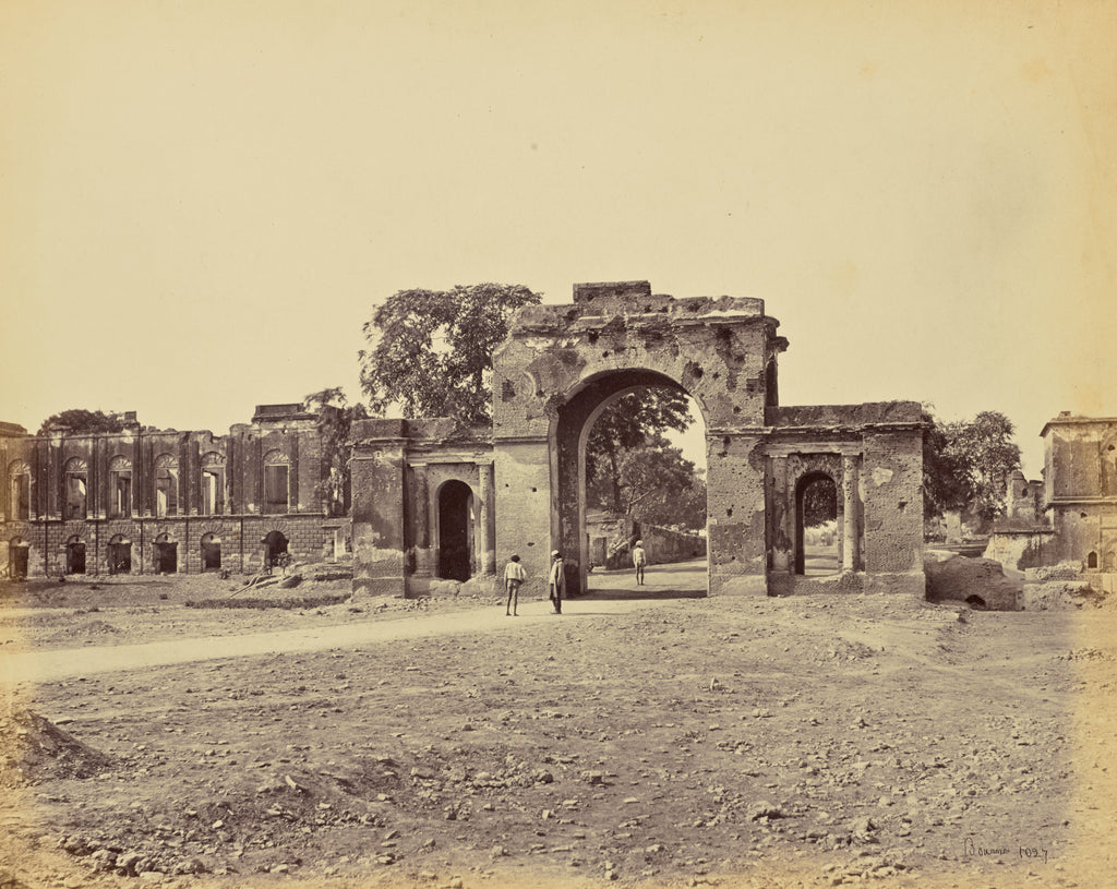 Samuel Bourne:Lucknow; Bailey Guard Gate, Poster Print Wall Art
