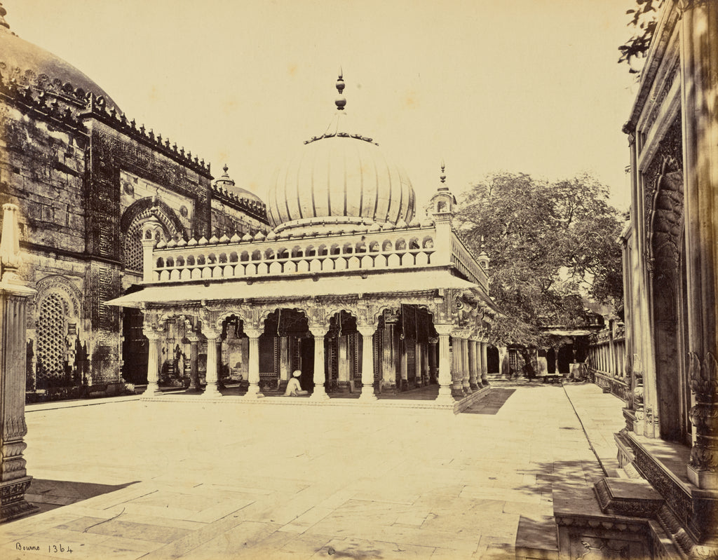 Samuel Bourne:Delhi; The Tomb of Nizam-ood-deen, Poster Print Wall Art