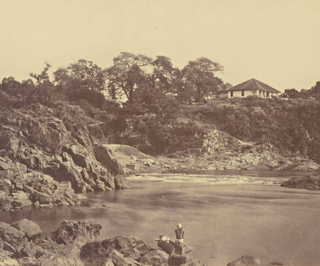 Unknown maker:Bungalow at Marble Rocks. Nerbudda, Poster Print Wall Art