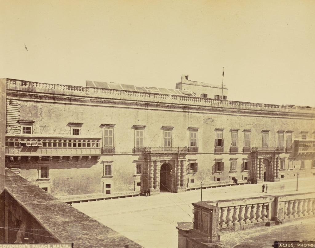 Horatio Agius:Governor's Palace, Malta, Poster Print Wall Art