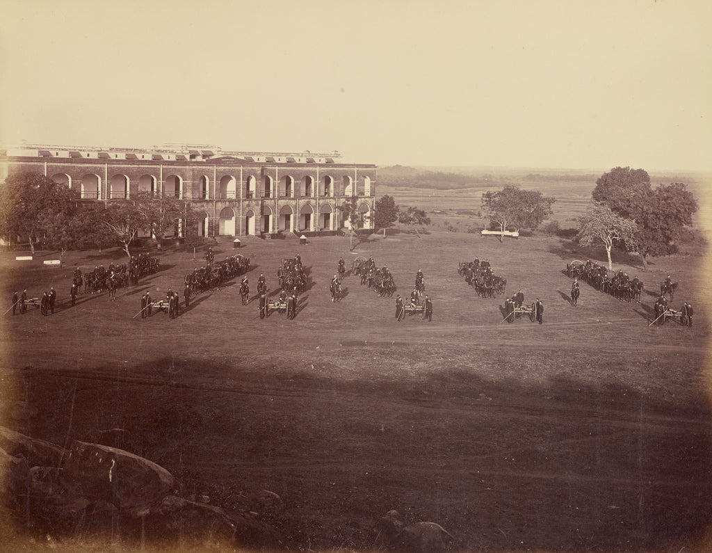 Unknown maker:G. Battery. 1st Bricade [sic] R.A. on Parade, Poster Print Wall Art