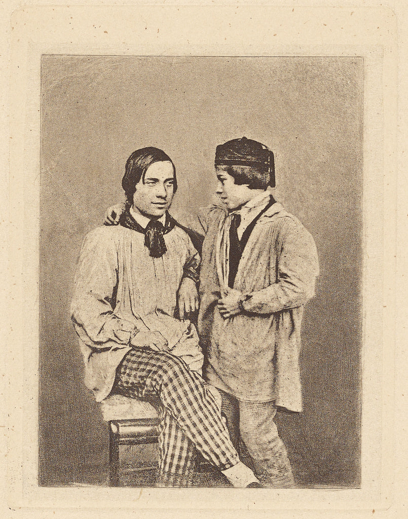 Armand-Hippolyte-Louis Fizeau:[Man and boy], Poster Print Wall Art
