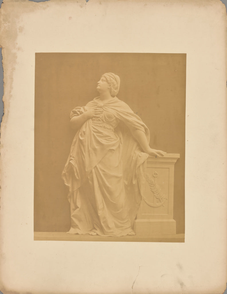 Unknown:[Relief sculpture of woman], Poster Print Wall Art