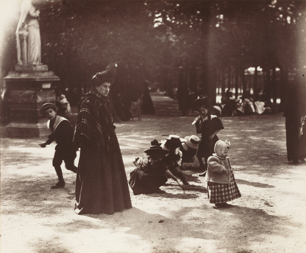 Eugène Atget:Luxembourg - Enfants, Poster Print Wall Art
