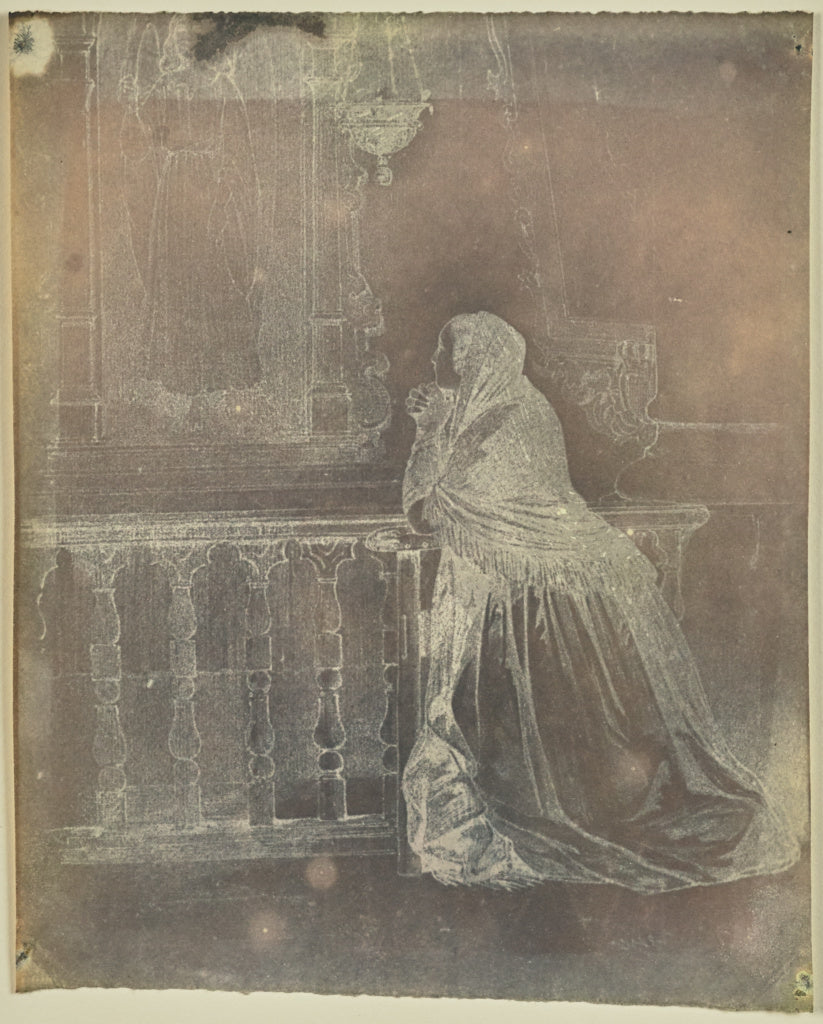 Hippolyte Bayard:[Woman praying at an altar],16x12"(A3)Poster