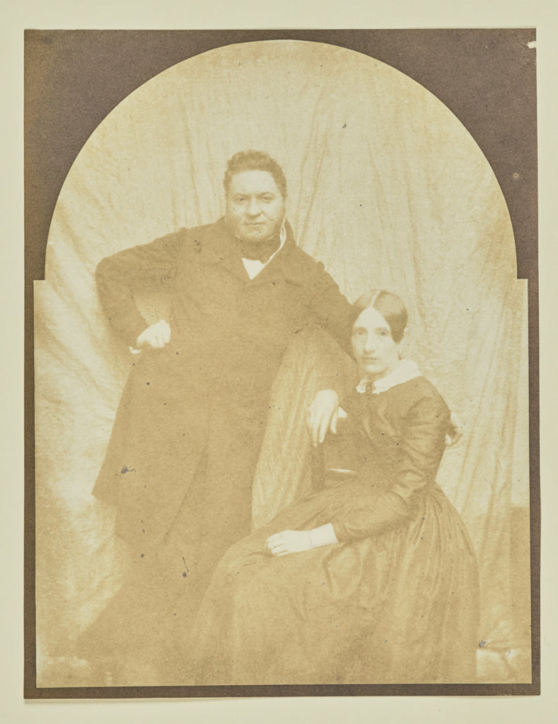 Hippolyte Bayard:[Portrait of man and woman], Poster Print Wall Art