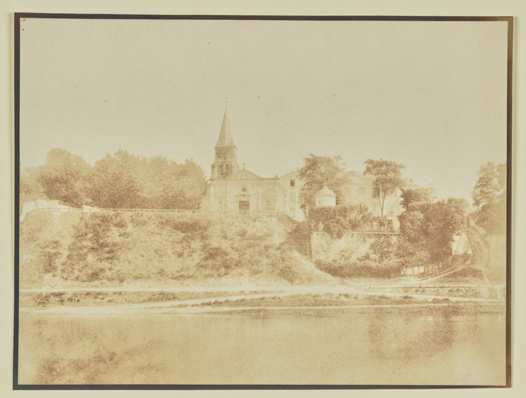 Hippolyte Bayard:[Church and Chateau of Saint-Ouen], Poster Print Wall Art