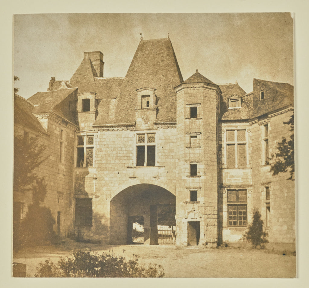 Hippolyte Bayard:[Building with arched entry], Poster Print Wall Art
