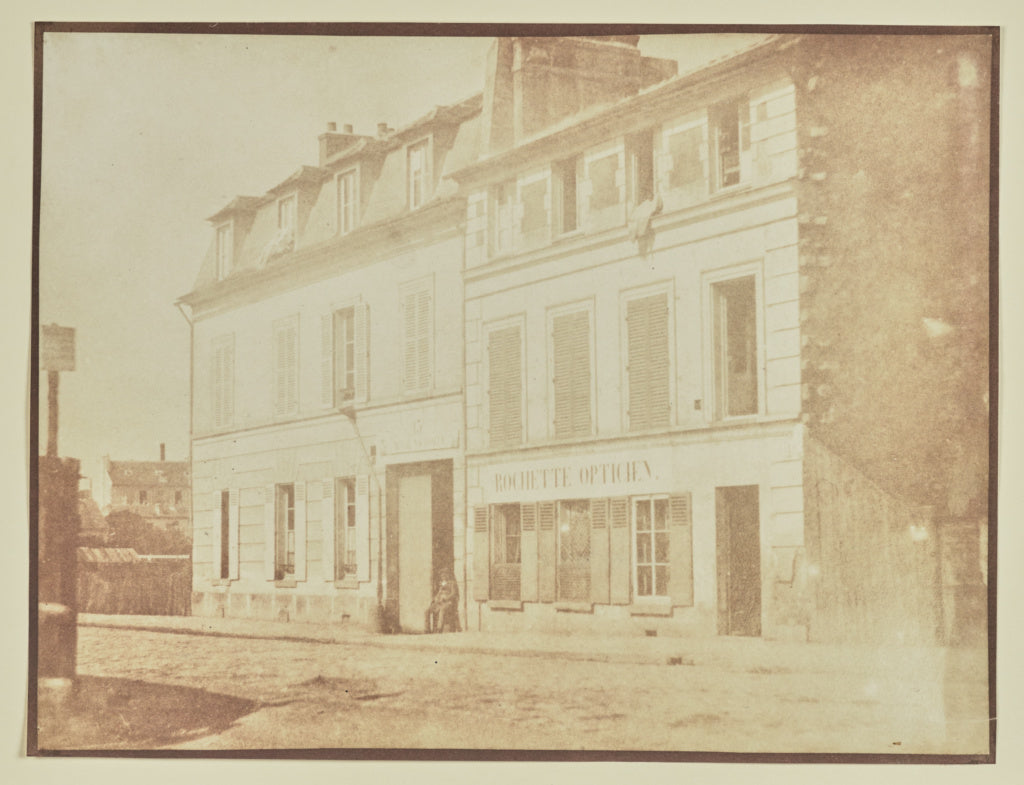 Hippolyte Bayard:[Man sitting outside optician's shop],16x12"(A3)Poster