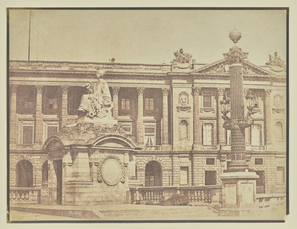 Hippolyte Bayard:[Statue of Lille, Place de la Concorde], Poster Print Wall Art