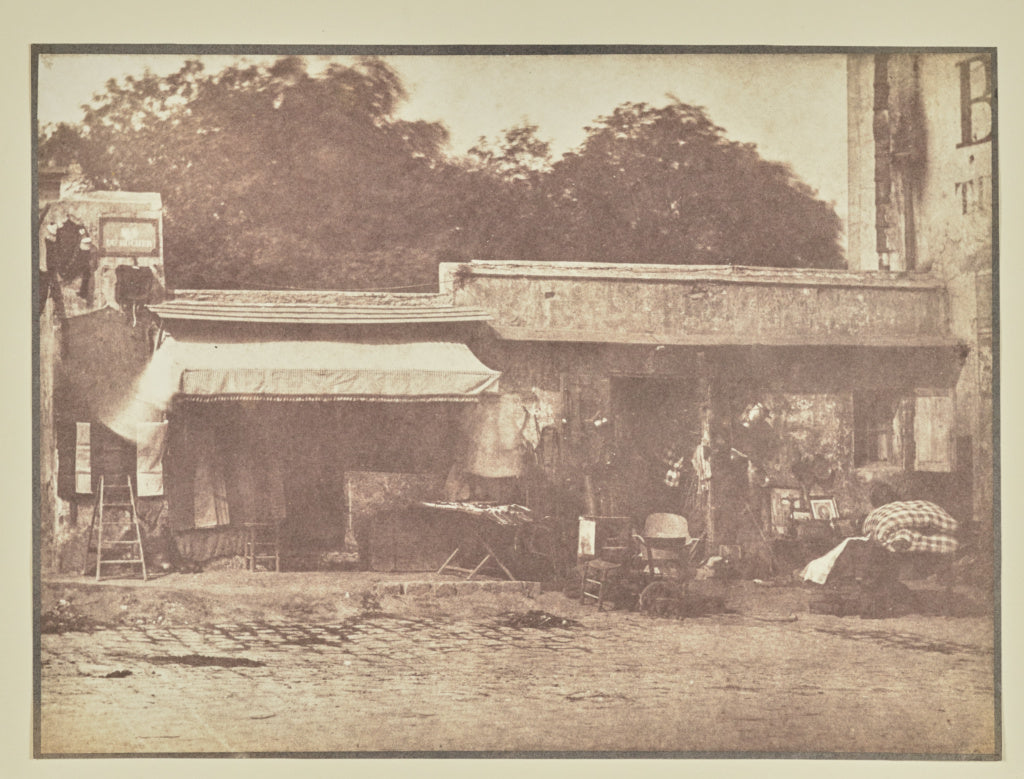 Hippolyte Bayard:[Flea market stalls on Rue du Rocher], Poster Print Wall Art