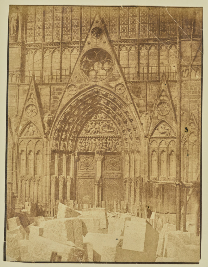 Hippolyte Bayard:[Saint-etienne portal, Notre Dame], Poster Print Wall Art