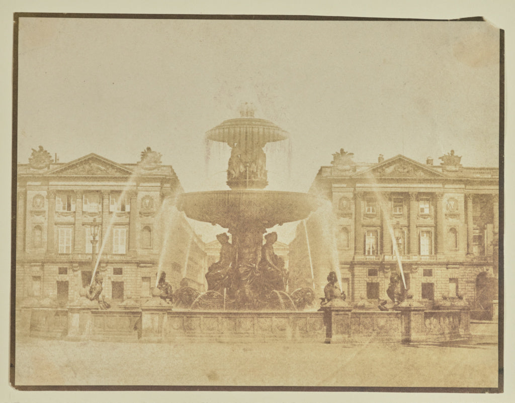 Hippolyte Bayard:[La Fontaine des Fleuves, Place de la Conco, Poster Print Wall Art