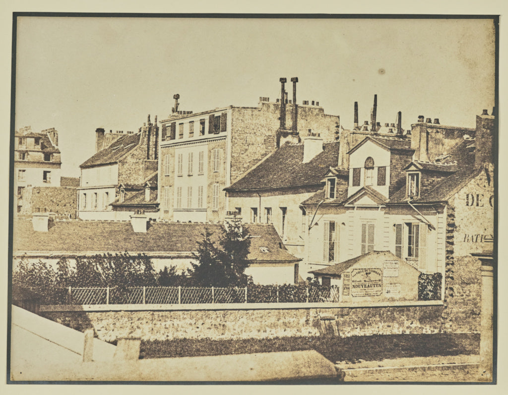 Hippolyte Bayard:[Rooftops and houses, Batignolles], Poster Print Wall Art