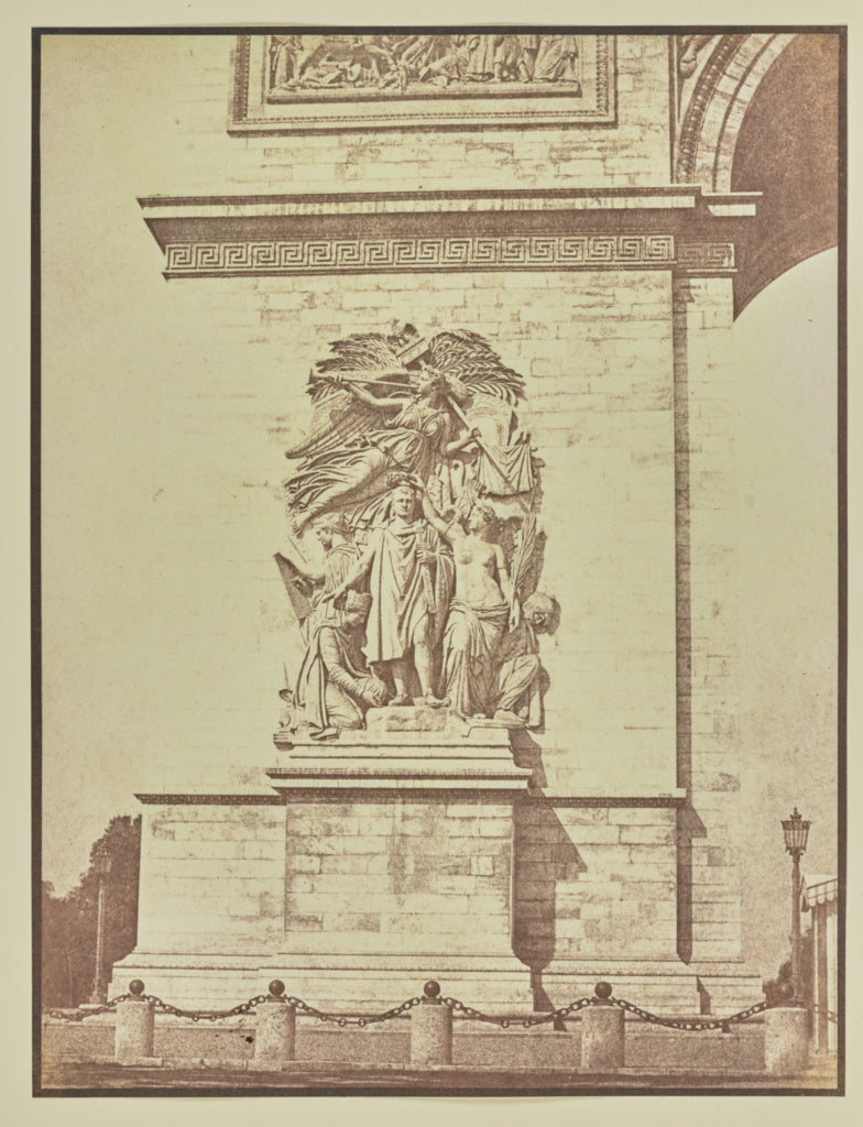 Hippolyte Bayard:[Detail of the Arc de Triomphe], Poster Print Wall Art