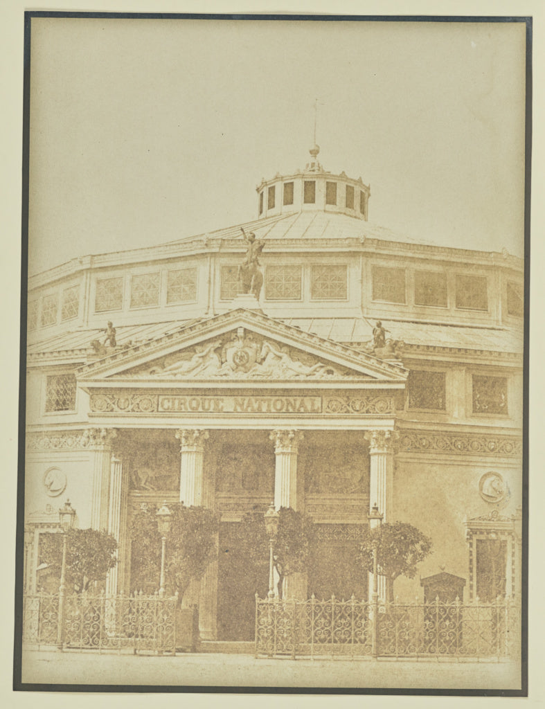Hippolyte Bayard:[Façade of the Cirque National Building], Poster Print Wall Art