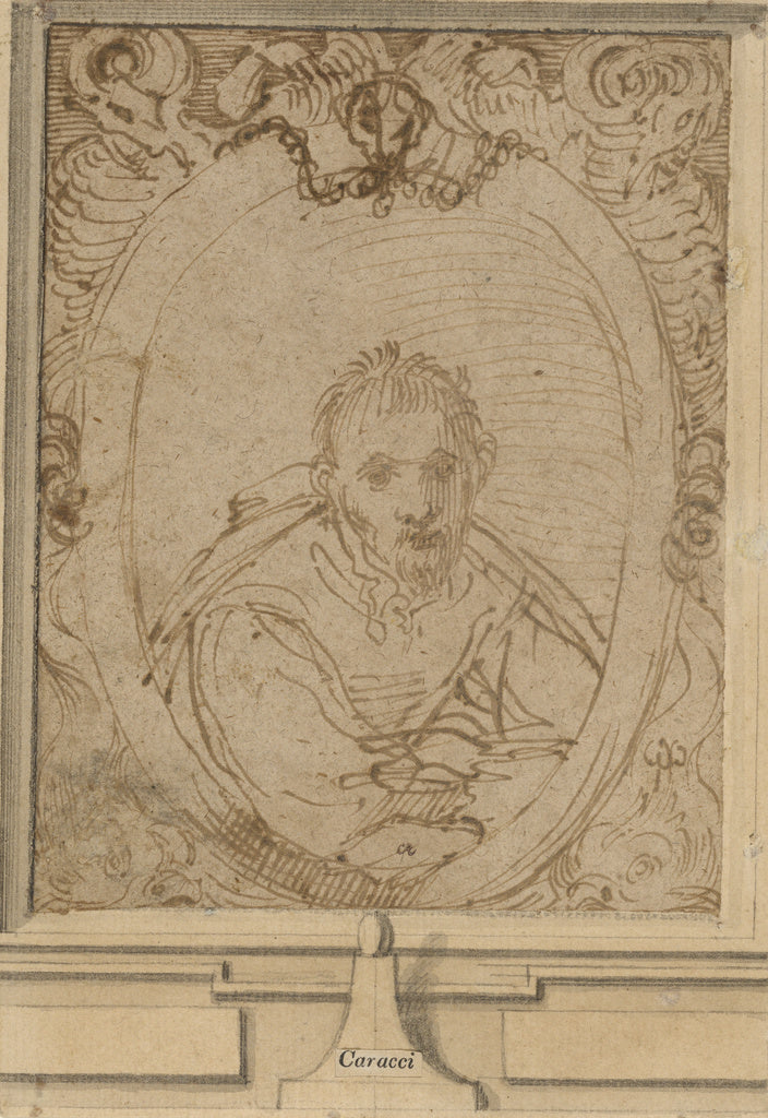 Annibale Carracci:Self-Portrait, Poster Print Wall Art