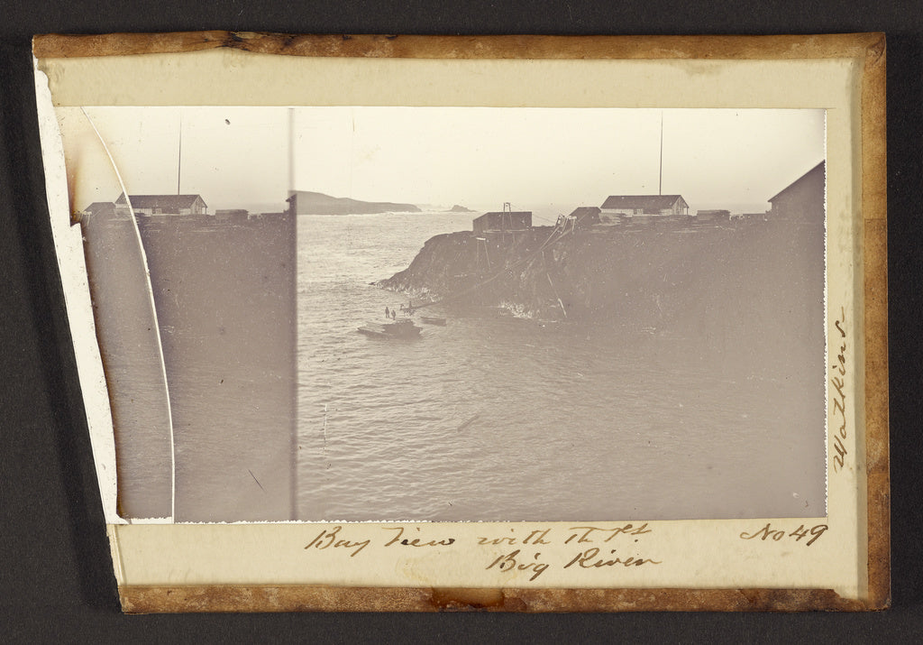 Carleton Watkins:Bay View with the Pt. Big River., Poster Print Wall Art