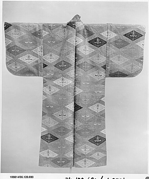 ,Noh Robe with Tortoise Shell Pattern and Crane Loz,Classic Ming China Image,16x12"(A3) Poster