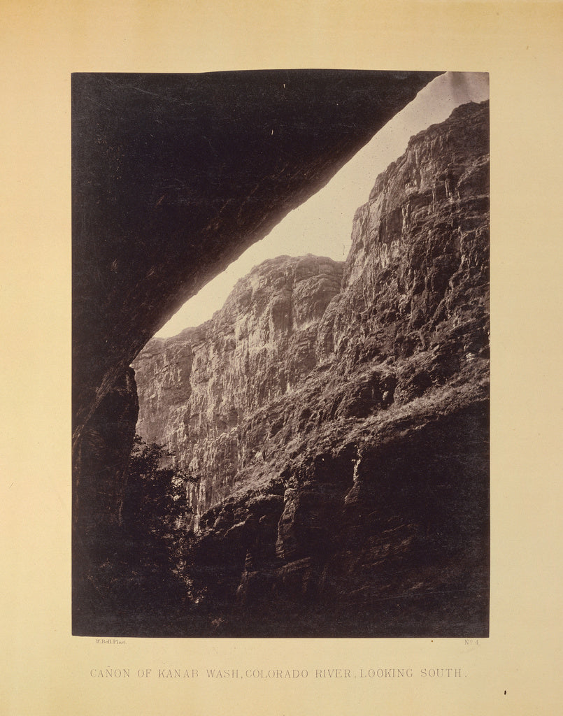 William H. Bell:Cañon of Kanab Wash, Colorado River, Lookin, Poster Print Wall Art